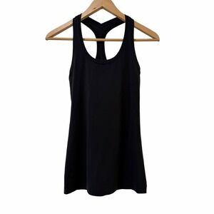 Lululemon Womens Athletic Fitted Racerback Tank Top Size S Black Yoga Workout